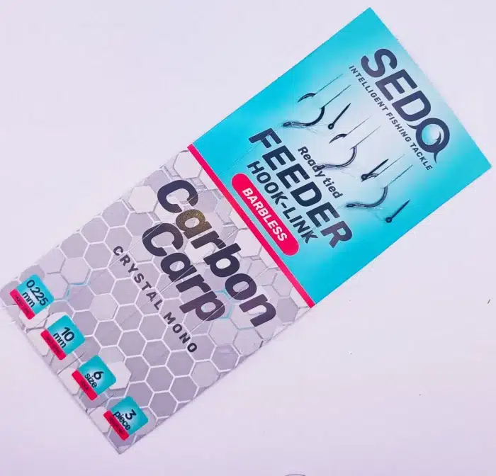 Carbon Carp Crystal Monofil Feeder rig Barbless – Szakáll Nélküli Feeder előke - Image 7