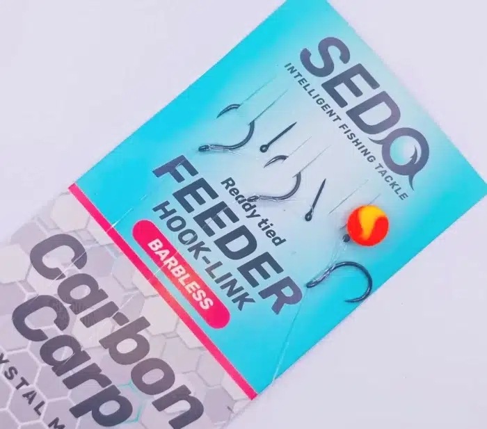 Carbon Carp Crystal Monofil Feeder rig Barbless – Szakáll Nélküli Feeder előke - Image 6