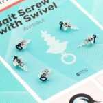 Invisible Baits Screw with Swivel