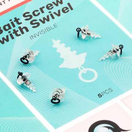 Invisible Baits Screw with Swivel